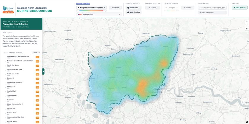 West and North London need-score map